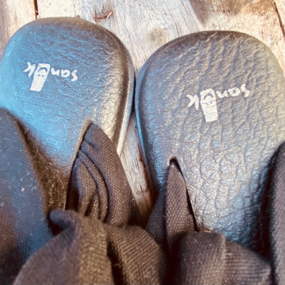 SANUK Yoga Mat Sling Sandals, Black, Size 7 - Picture 10 of 11